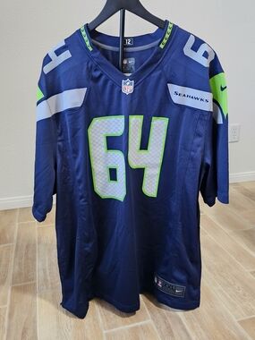 NFL Seatle Seahawks #64 Cox Jersey, Nike On-Field XXL